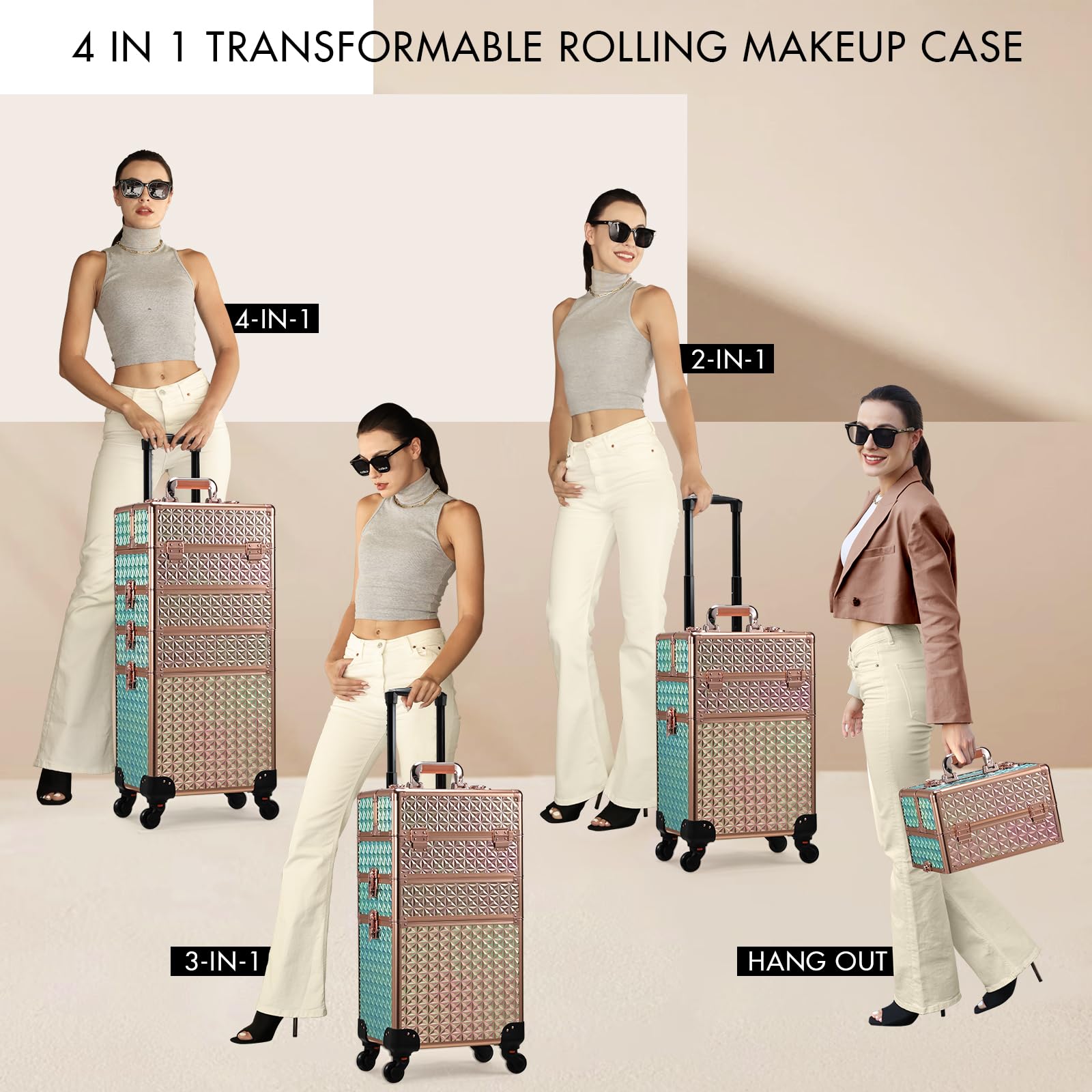 Stagiant grand espace de rangement coiffure et ongles: organise outils et produits.
