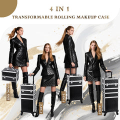 Stagiant grand espace pour outils coiffure et ongles lors de tournées.