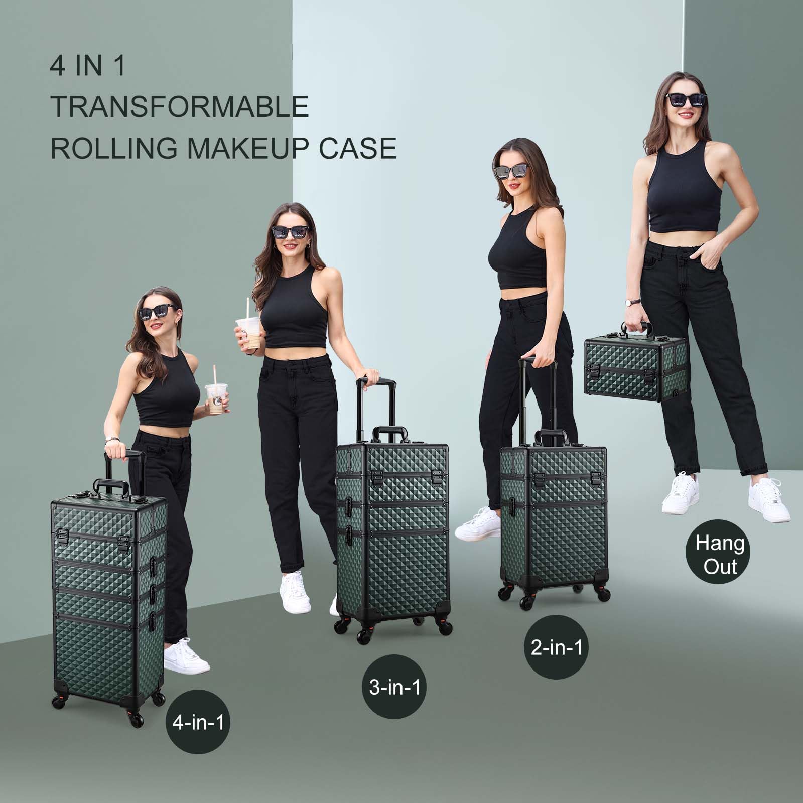 Stagiant mallette roulante grand espace bas pour outils et produits