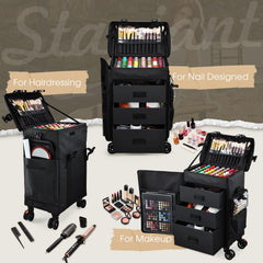 Tiroirs amovibles spacieux Stagiant pour palettes et outils de maquillage.