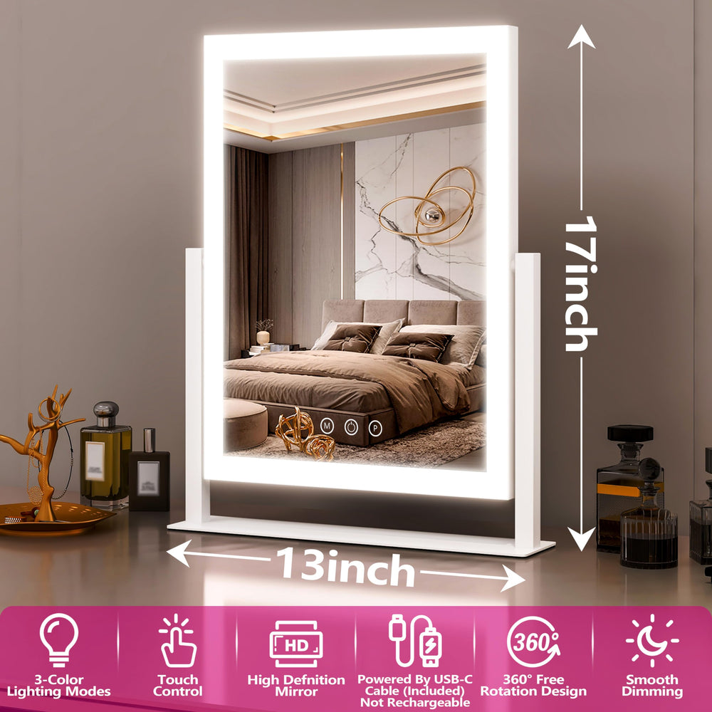 STAISE Miroir Hollywood IRC >95 pour des couleurs fidèles et du maquillage précis.