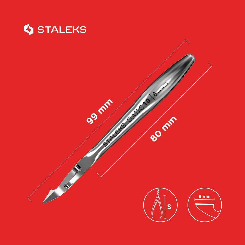 Staleks Classic pince-cuticules; renflement talon pour meilleure précision.