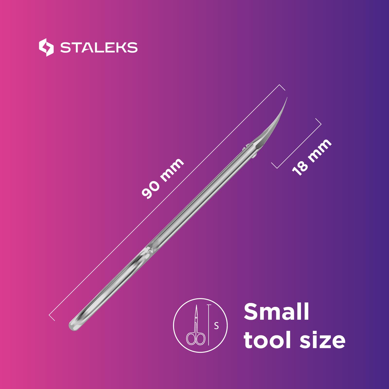 Staleks Pro ciseaux cuticule idéal pour une hygiène professionnelle et des finitions propres.