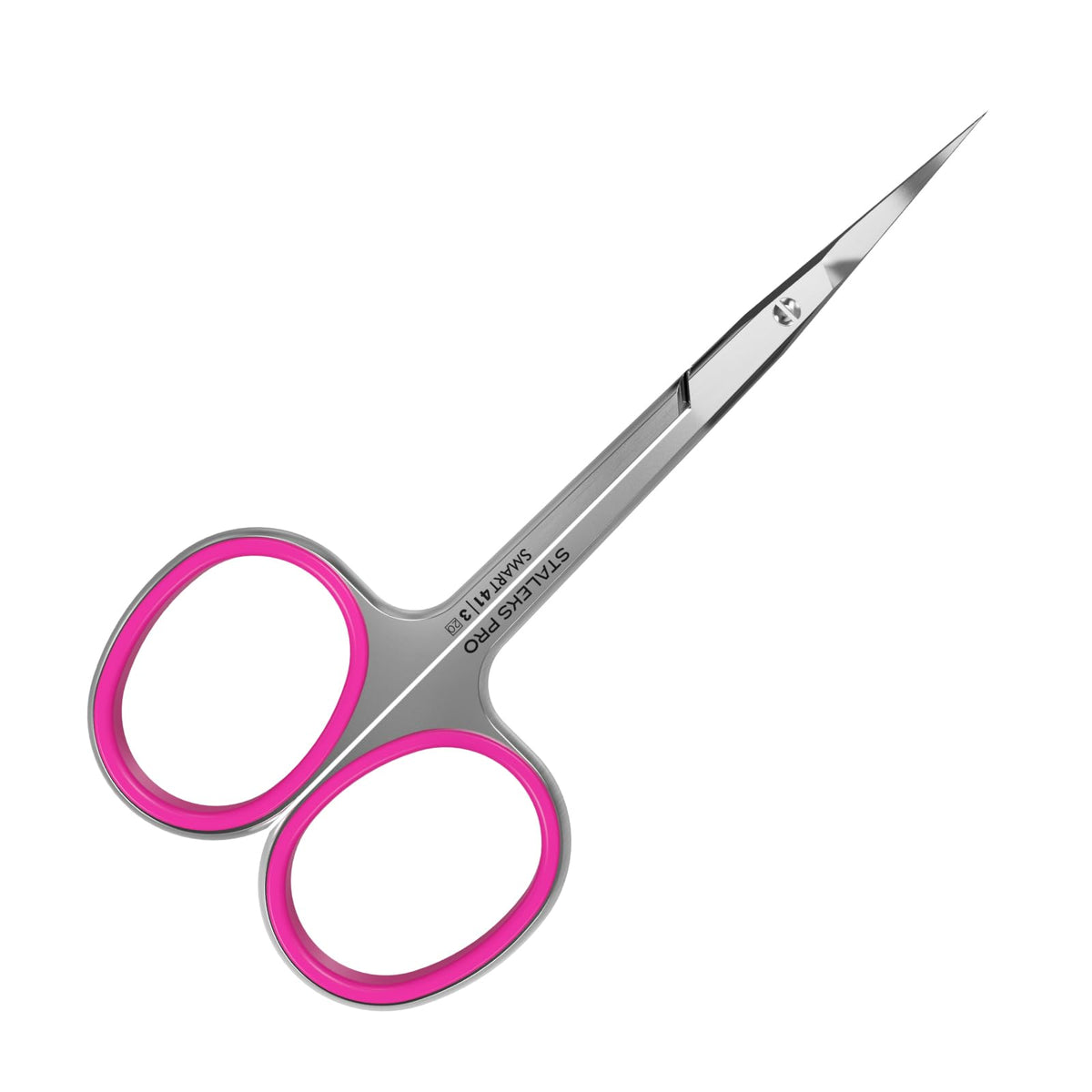 Ciseaux STALEKS PRO SS-41/3 pour cuticule, lames incurvées extra-fin, précision assurée.