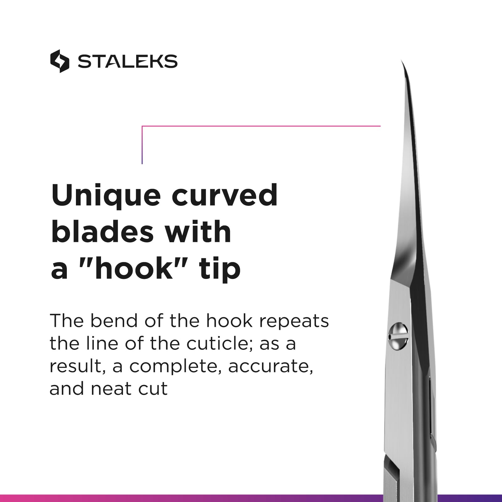 Ciseaux STALEKS PRO, prise en main confortable pour une utilisation prolongée.