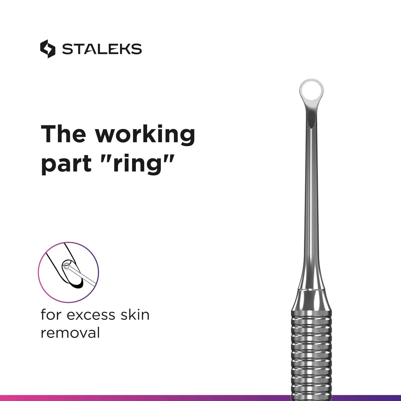 Staleks Pro EXPERT 51 manche antidérapant assure une prise en main fiable.