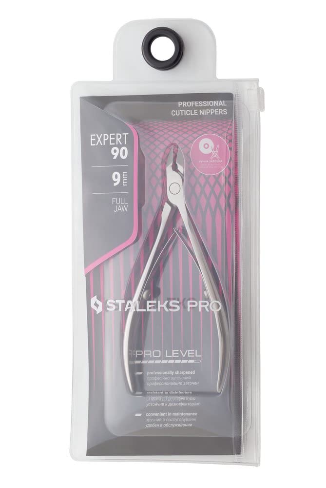 STALEKS PRO Expert 90, lame 9mm droite, coupe précise de cuticule.