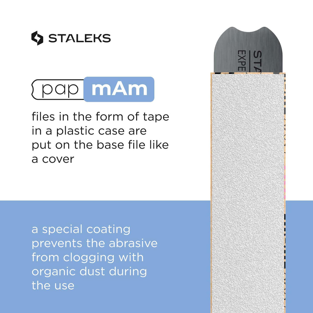 Staleks Pro grain 180 abrasif blanc idéal pour modeler les ongles.