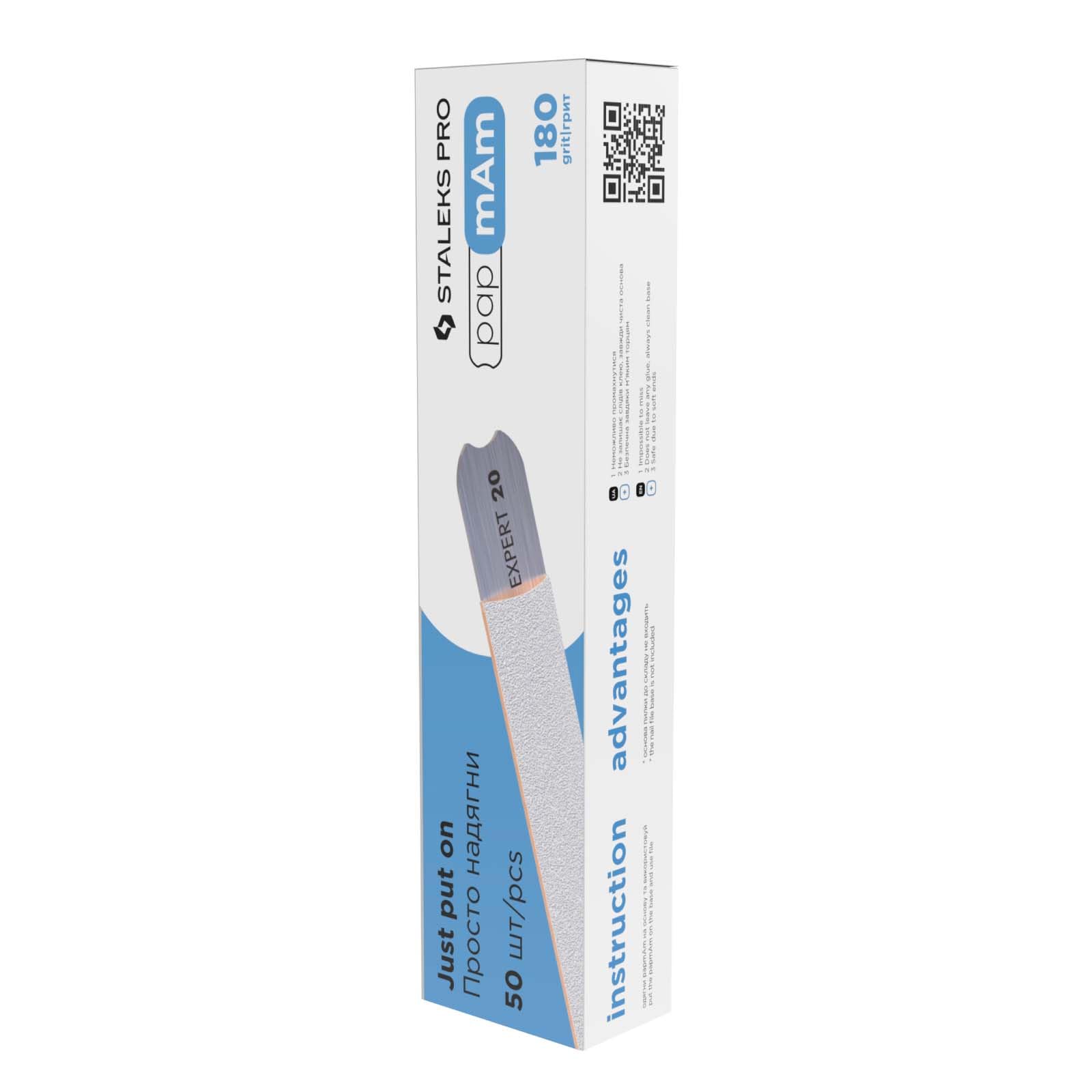 Staleks Pro papmam Expert22 – abrasif blanc 180 grain prêt à être utilisé, hygiénique.