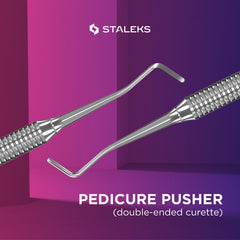 Curette Staleks Pro – acier inoxydable durable et résistant.