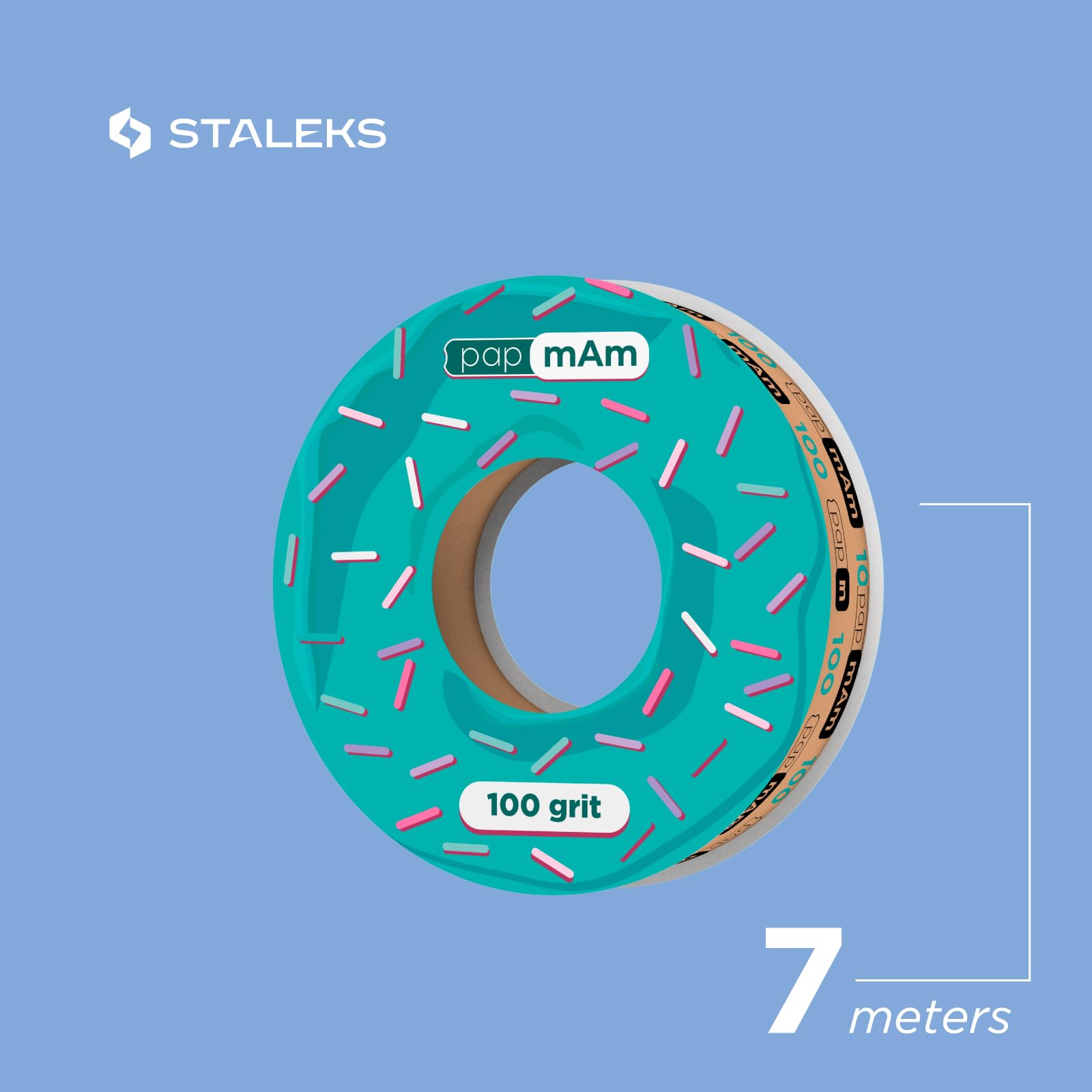 STALEKS PRO remplacement sans colle ruban abrasif, utilisation facile.