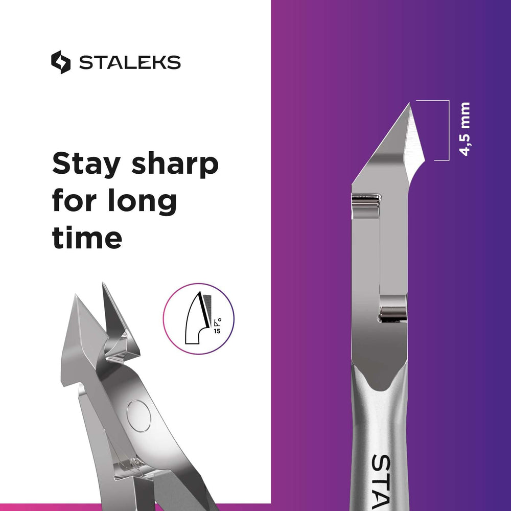 Articulation parfaitement polie STALEKS PRO SMART 10 pour une ouverture en douceur.
