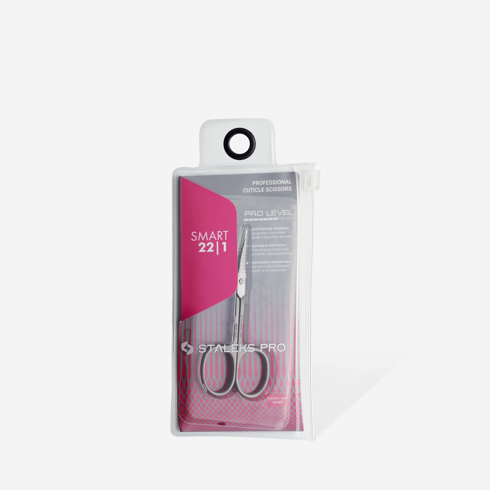Staleks Pro Smart 22 Type 1 ciseaux cuticule, lames fines pour coupe précise.