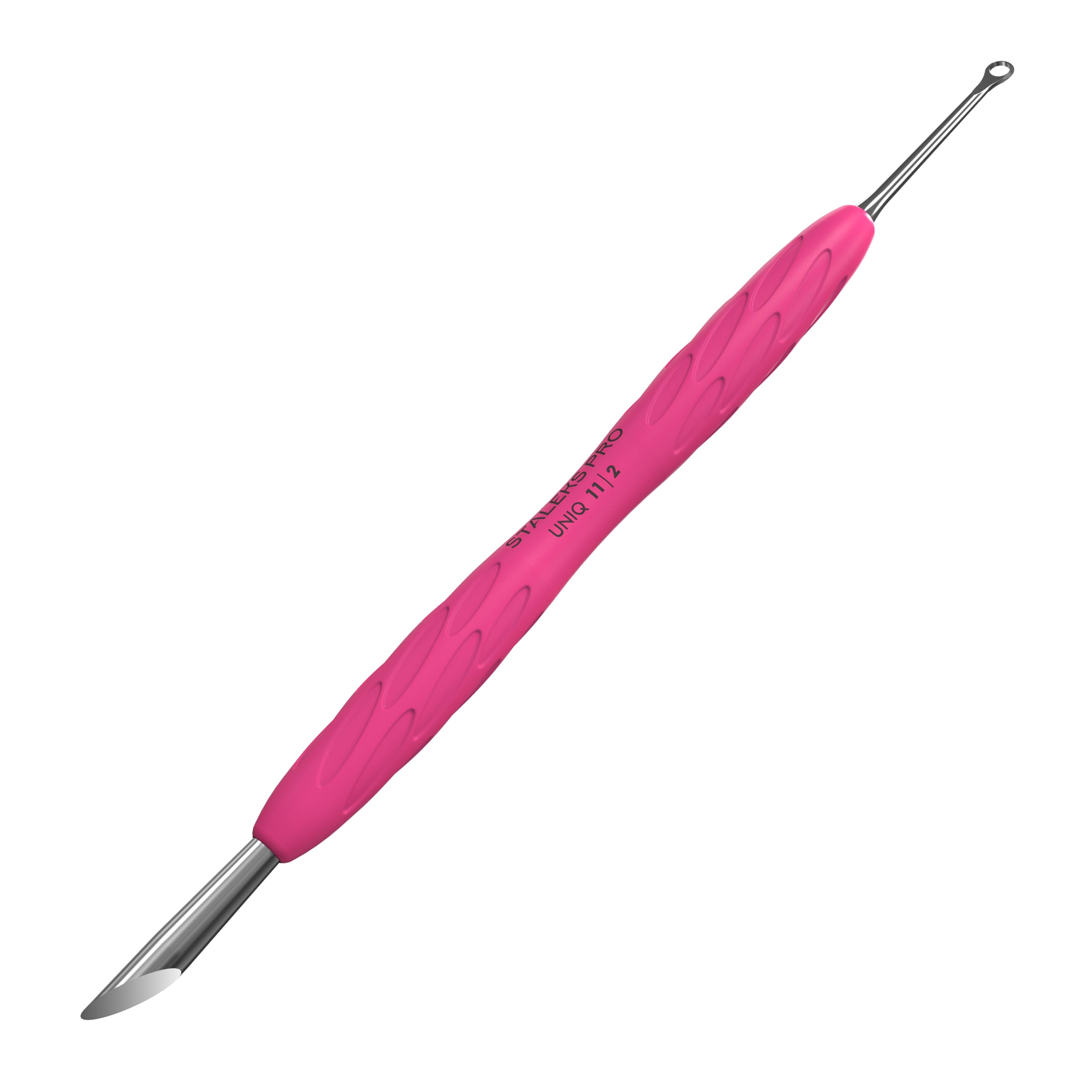 Staleks Pro uniq11 type2, poignée silicone: prise sûre pour un travail précis sur les cuticules.