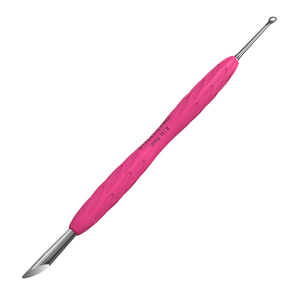 Staleks Pro uniq11 type2, poignée silicone: prise sûre pour un travail précis sur les cuticules.