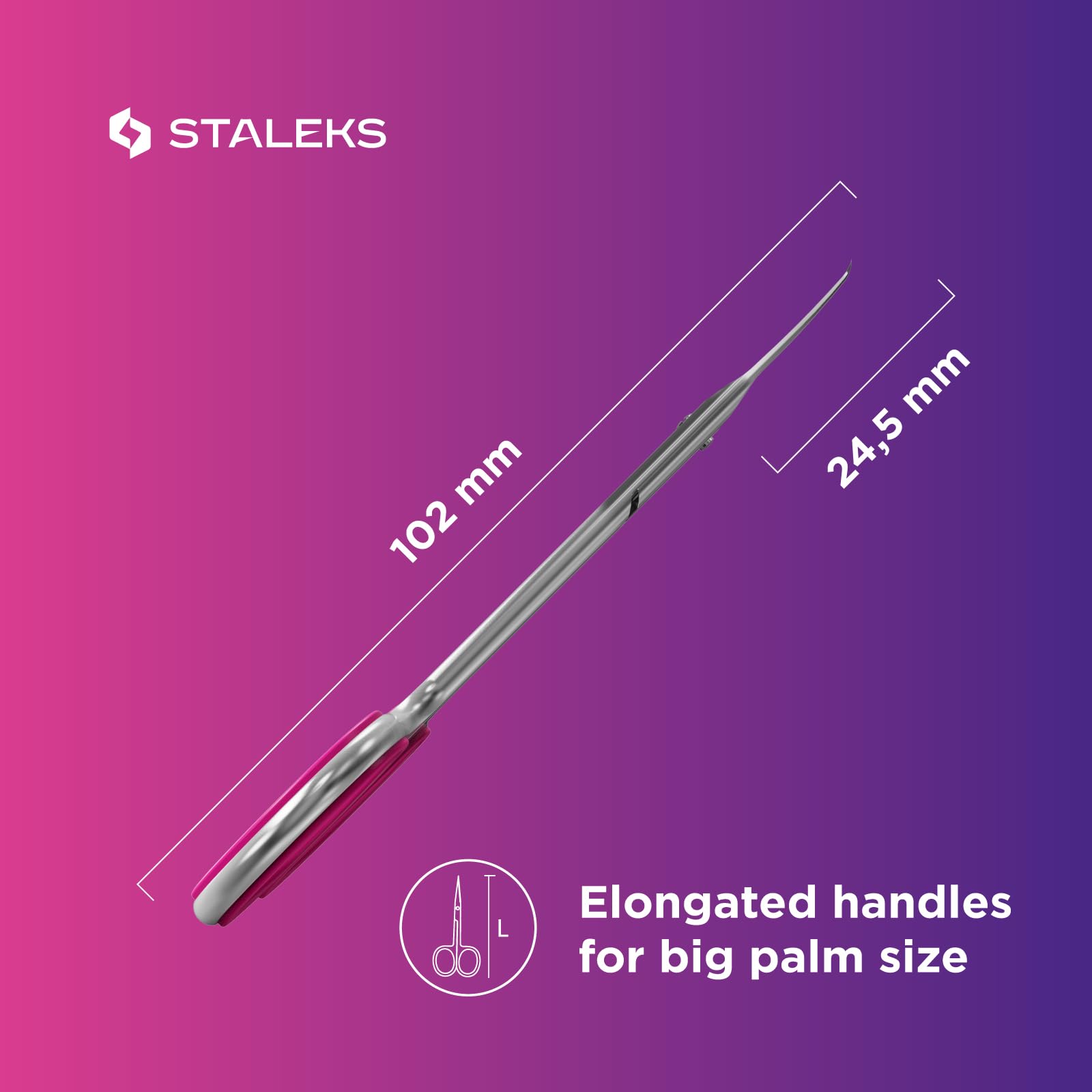Utilisation professionnelle STALEKS PRO pour des soins des cuticules précis.