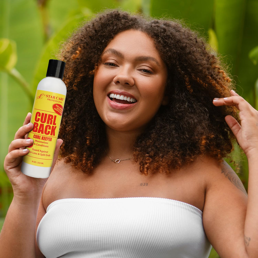 STAR CARE Curl Back texture crème légère offrant douceur et souplesse aux boucles.