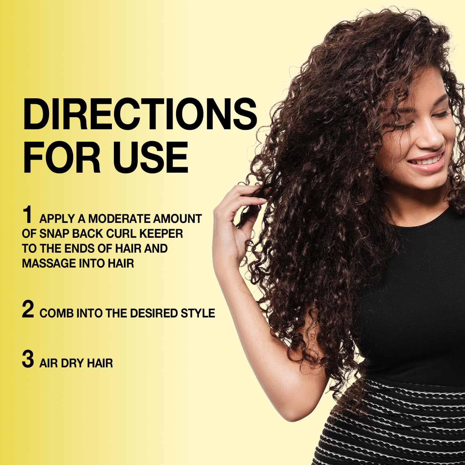 STAR CARE Curl Back utilisation quotidienne facile sur cheveux humides.