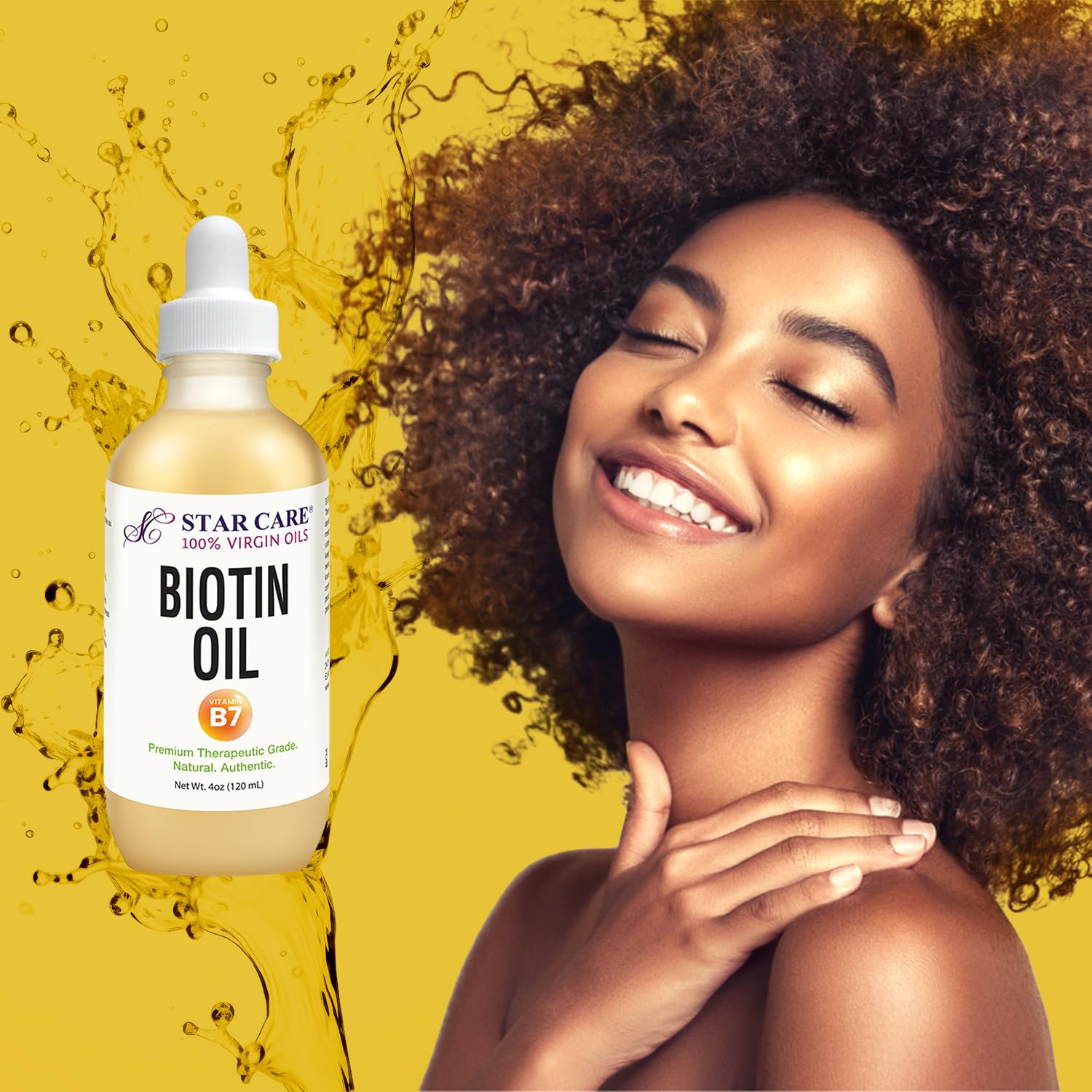 STAR CARE Huile Biotine pur — absorption rapide après l'application