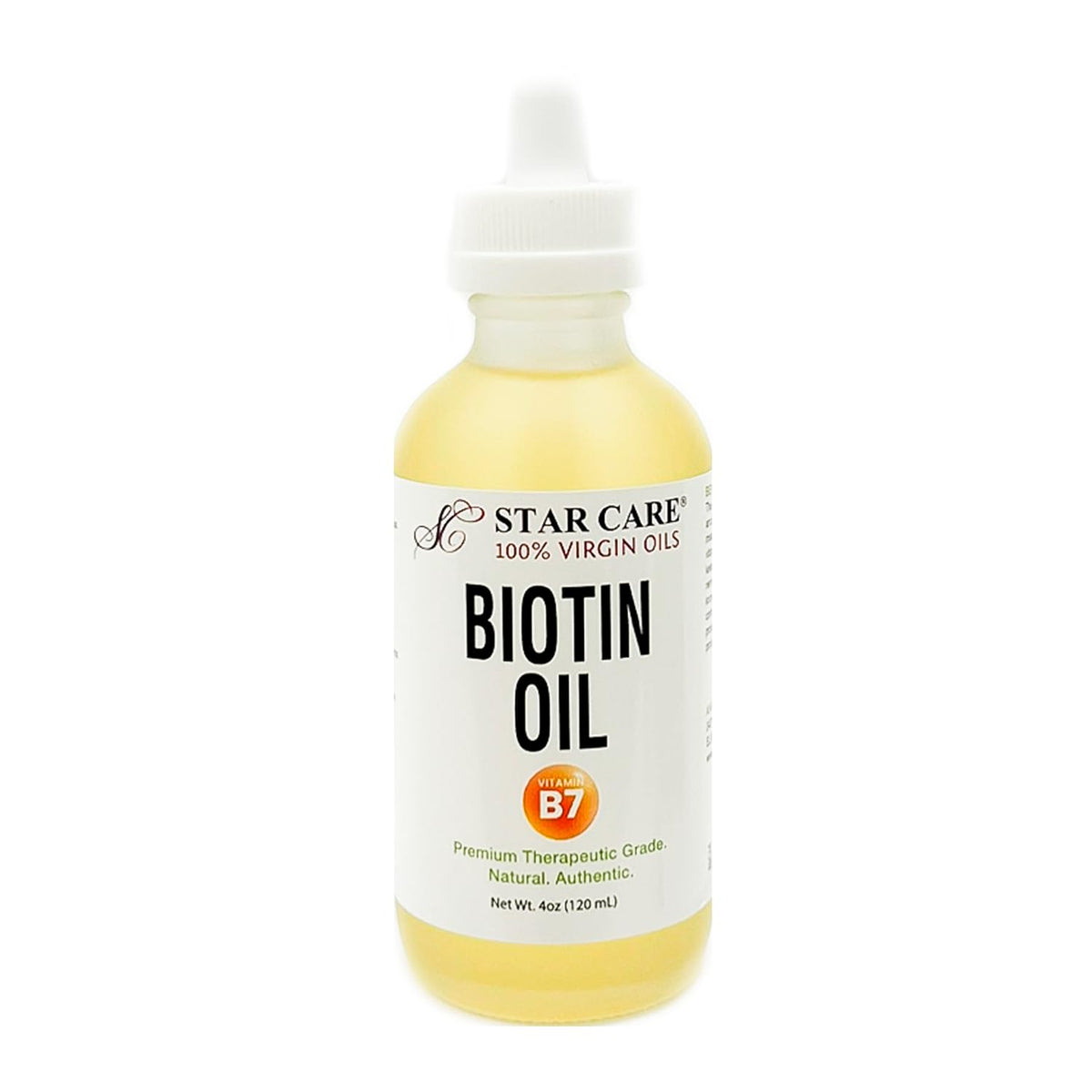 STAR CARE Huile Biotine pur — versement facile pour une application précise sur les cheveux