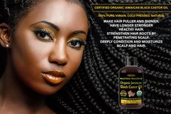 StarDunes Application Huile Noire Cheveux, cuir chevelu nourri et longueurs hydratées.