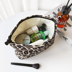 STARDW porte-pinceaux leopard brun, accessoire pratique pour maquillage en déplacement.