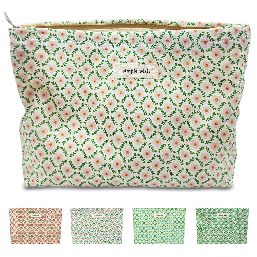 STARDW sac-maquillage florale esthetique, rangement élégant pour vos essentiels beauté.