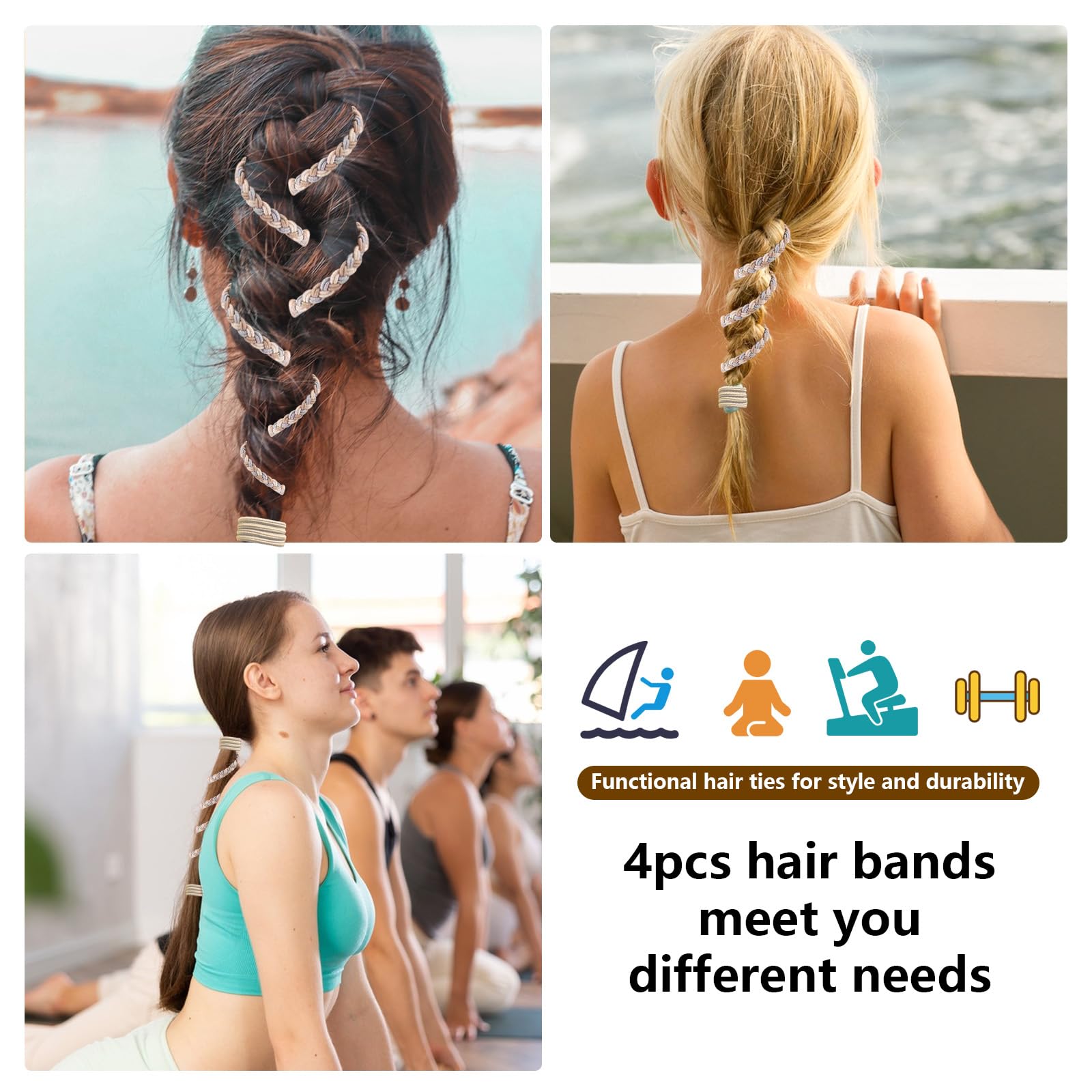 Starfa Lab serre-cheveux spiralé, maintien sûr pendant l'entraînement et les activités