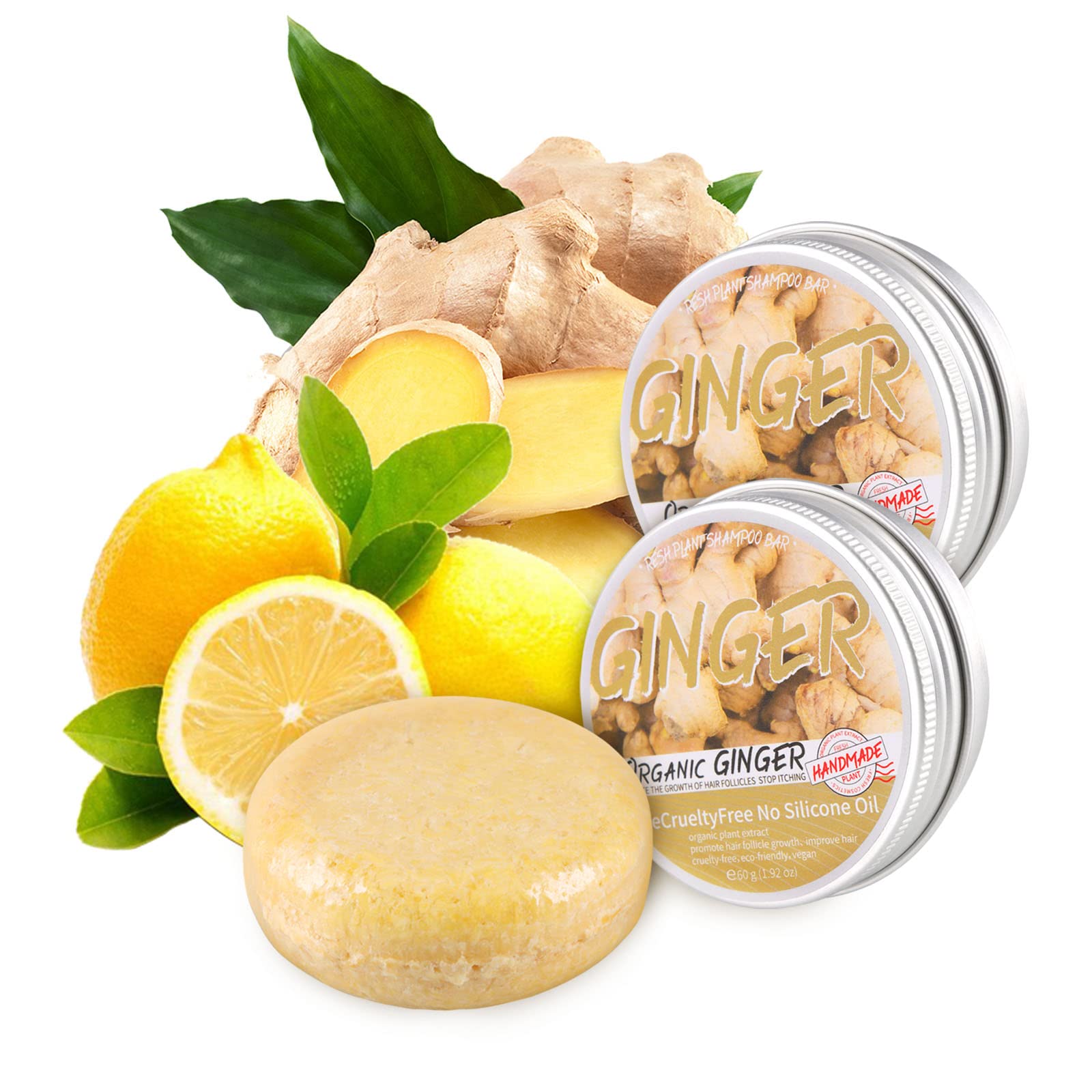 Starhig barre shampoing gingembre éclat, rafraîchit le cuir chevelu et apporte de la brillance naturelle.