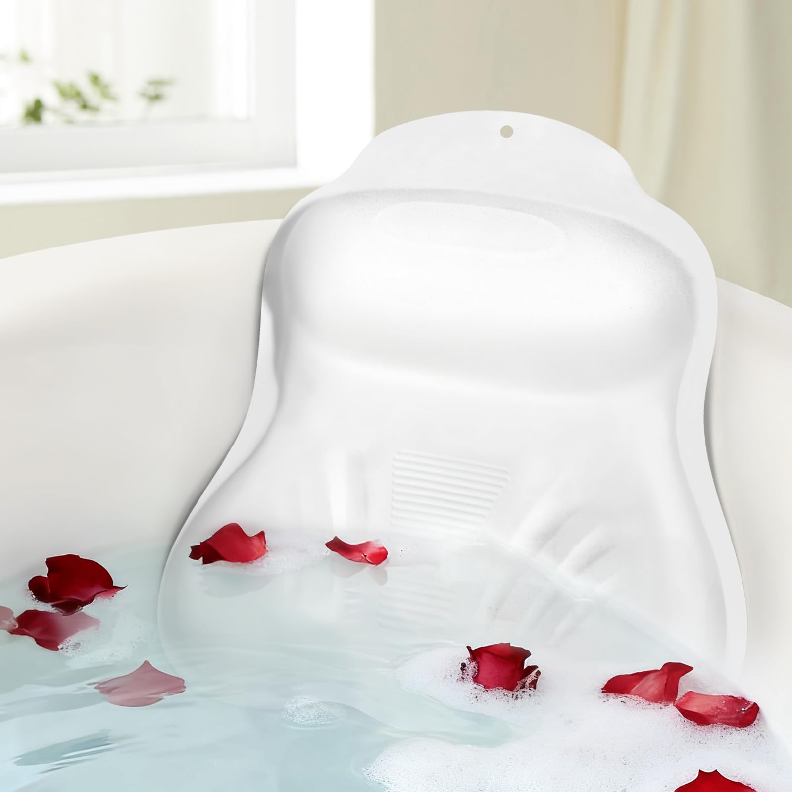 Starotatess coussin bain silicone réglable offrant un soutien tête-nuque personnalisé.