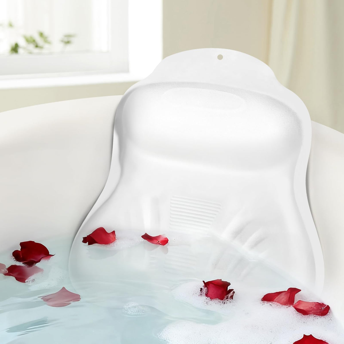 Starotatess coussin bain silicone réglable offrant un soutien tête-nuque personnalisé.