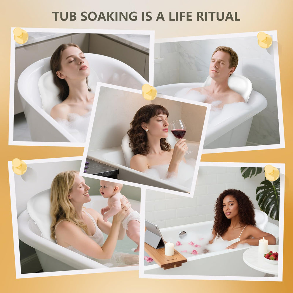 Starotatess coussin bain silicone soutien doux pendant le bain relaxant.