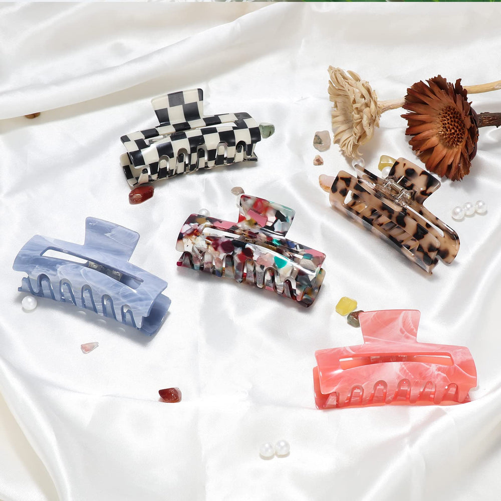 Starside pinces-cheveux papillon acrylique brun, style naturel et anti-glisse