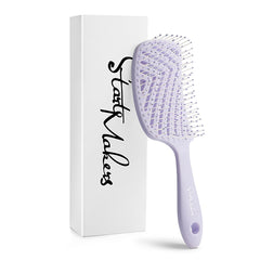 START MAKERS brosse detanglage ventilee lavande ouverte, démêle rapidement les nœuds.