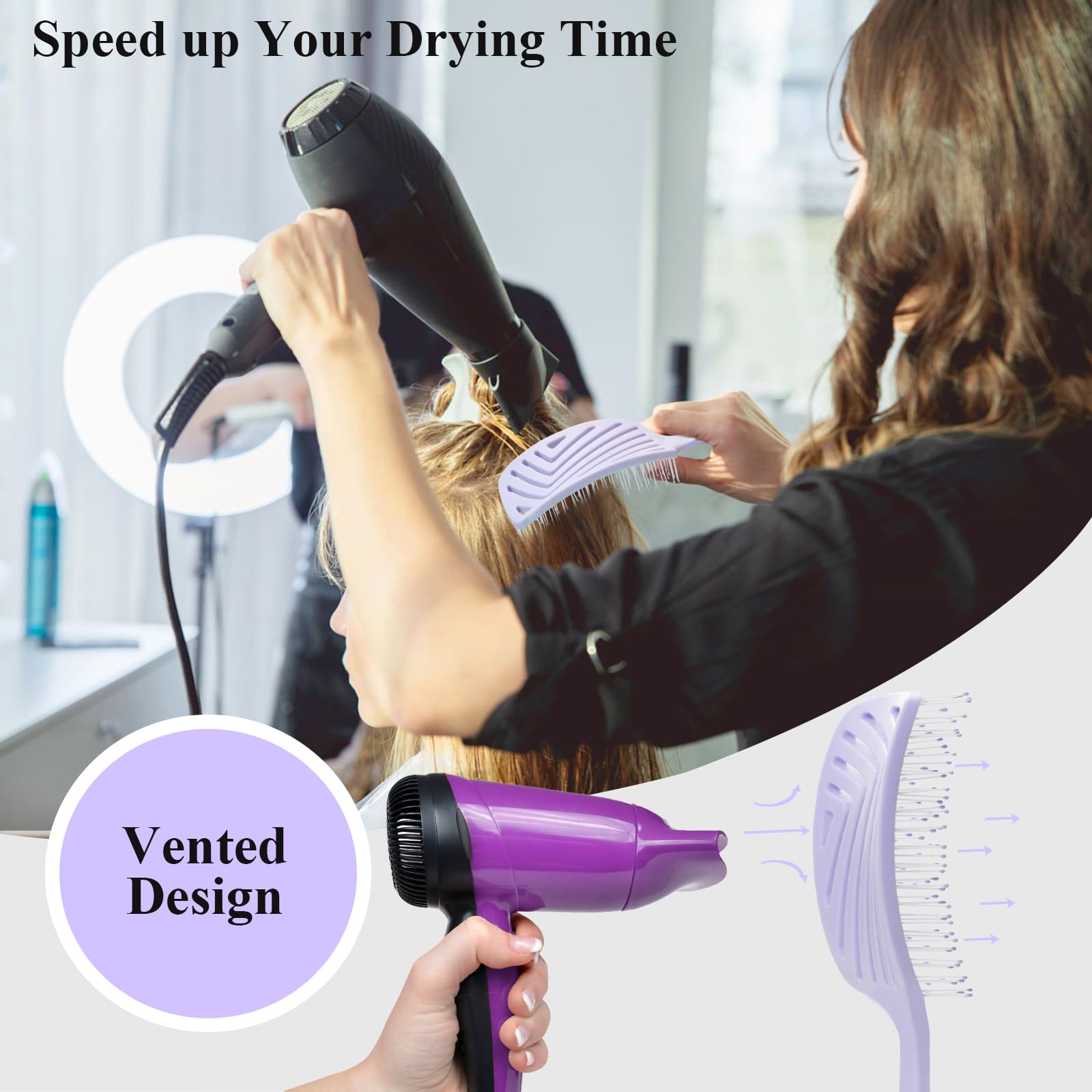 Brosse START MAKERS detanglage ventilee usage humide adaptée cheveux mouillés.