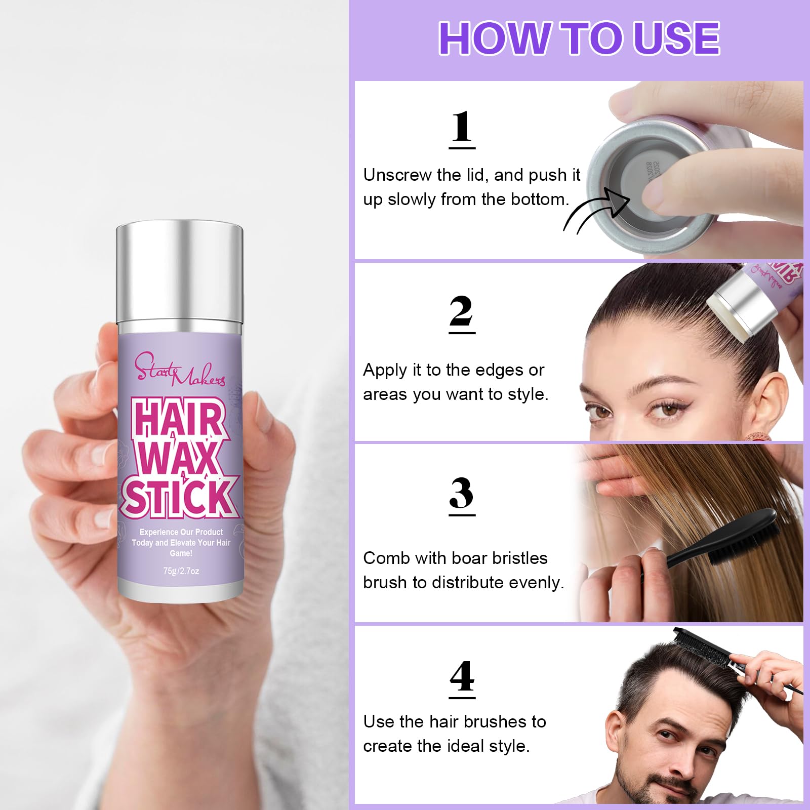 START MAKERS brosse mini poils de sanglier: finition lisse et distribution des huiles.