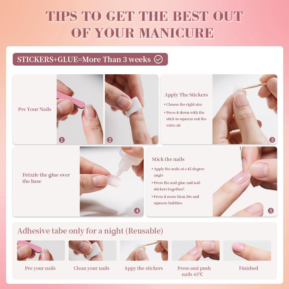 Colle ongles douce Stbisen, sans dégât pour les ongles naturels.