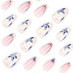 Motif fleurs bleues STBISEN complète n’importe quelle tenue