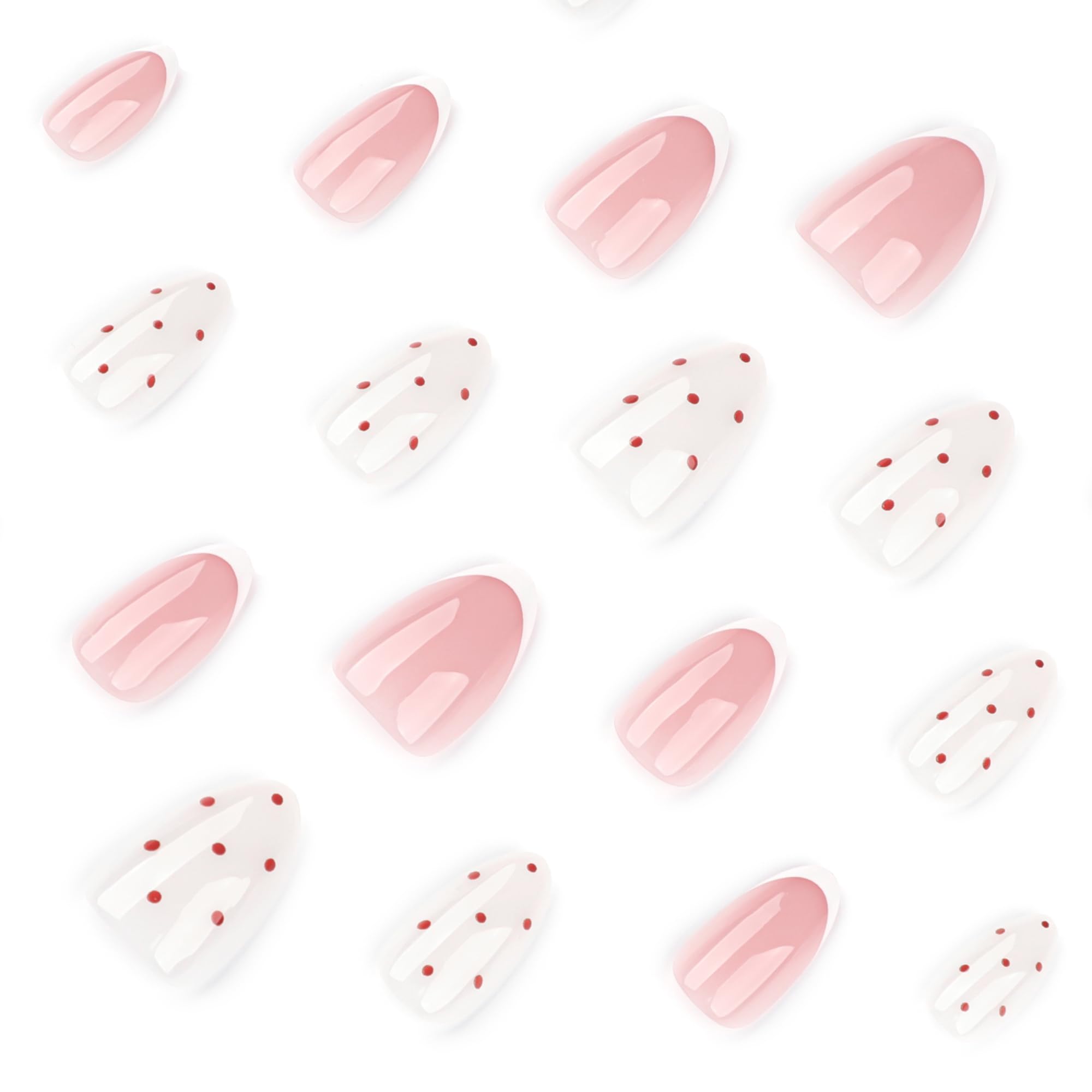 Ongles amande courte Stbisen rose nude pour un look discret.