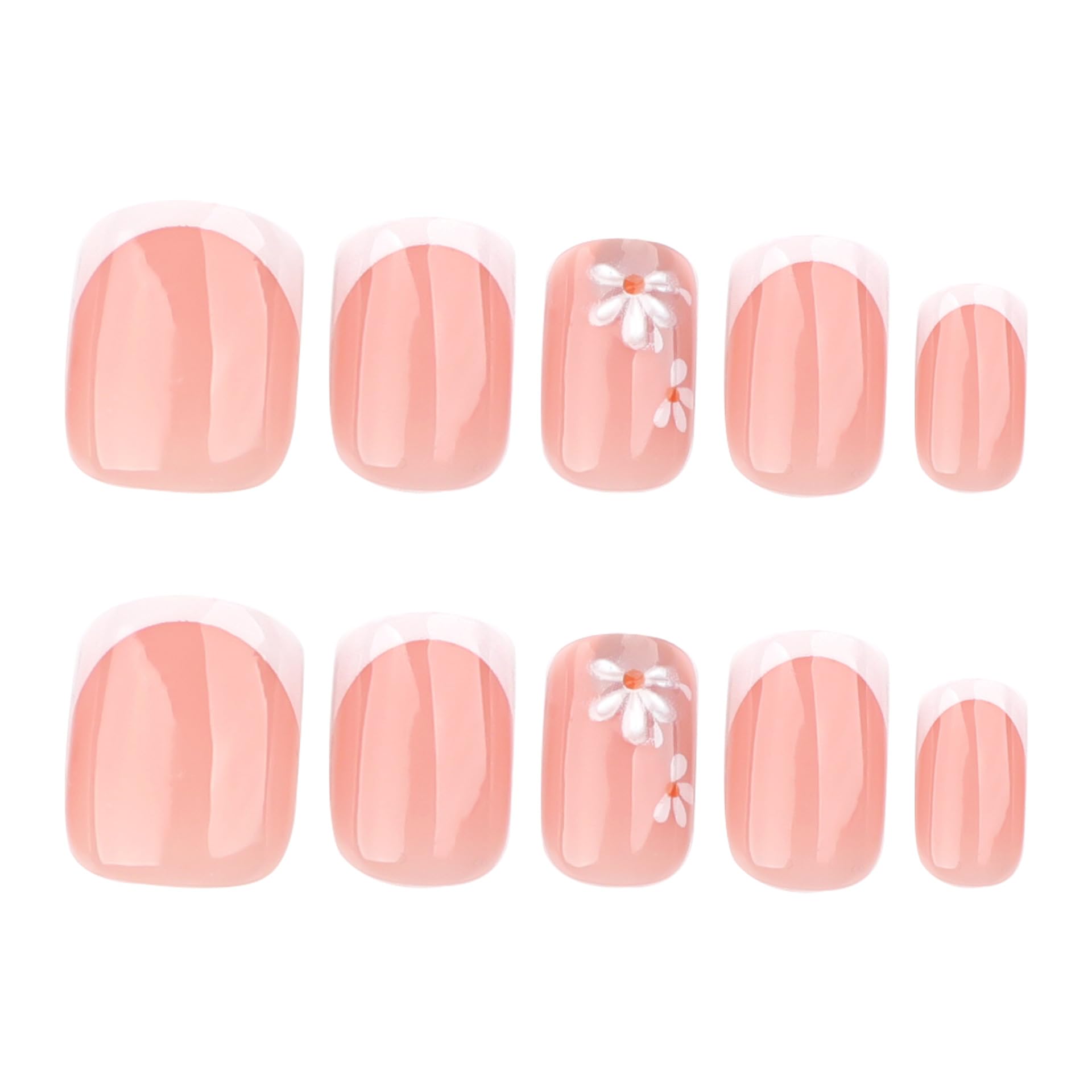 Motif Daisy 3D sur ongles, style estival et unique.