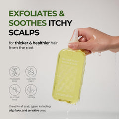 STEAMBASE Tea Tree Scalp Water Scaler, applicateur-cone facilitant l’application ciblée sur les racines.