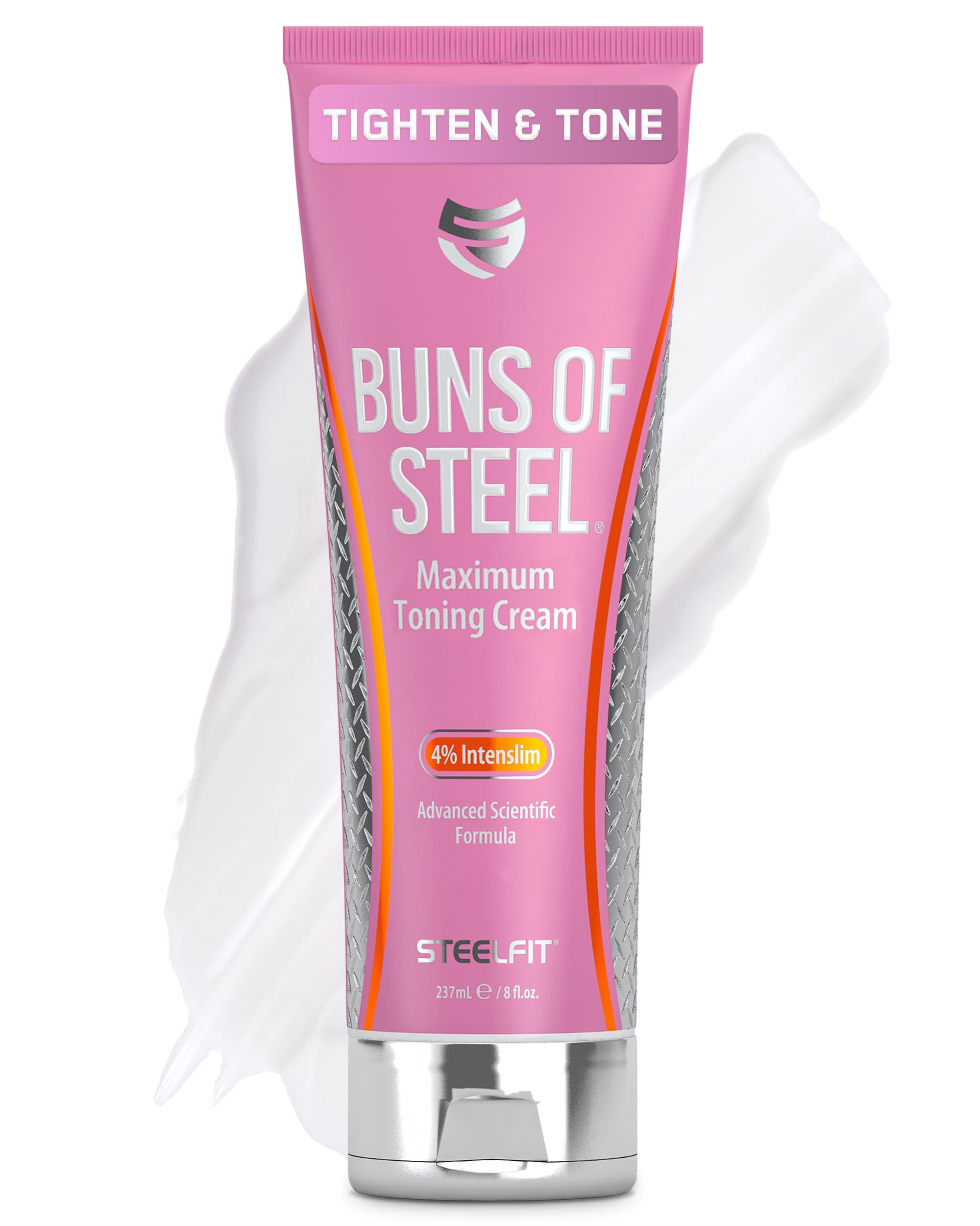 SteelFit Buns of Steel – crème tonification fessier, peau visuellement plus ferme après application.