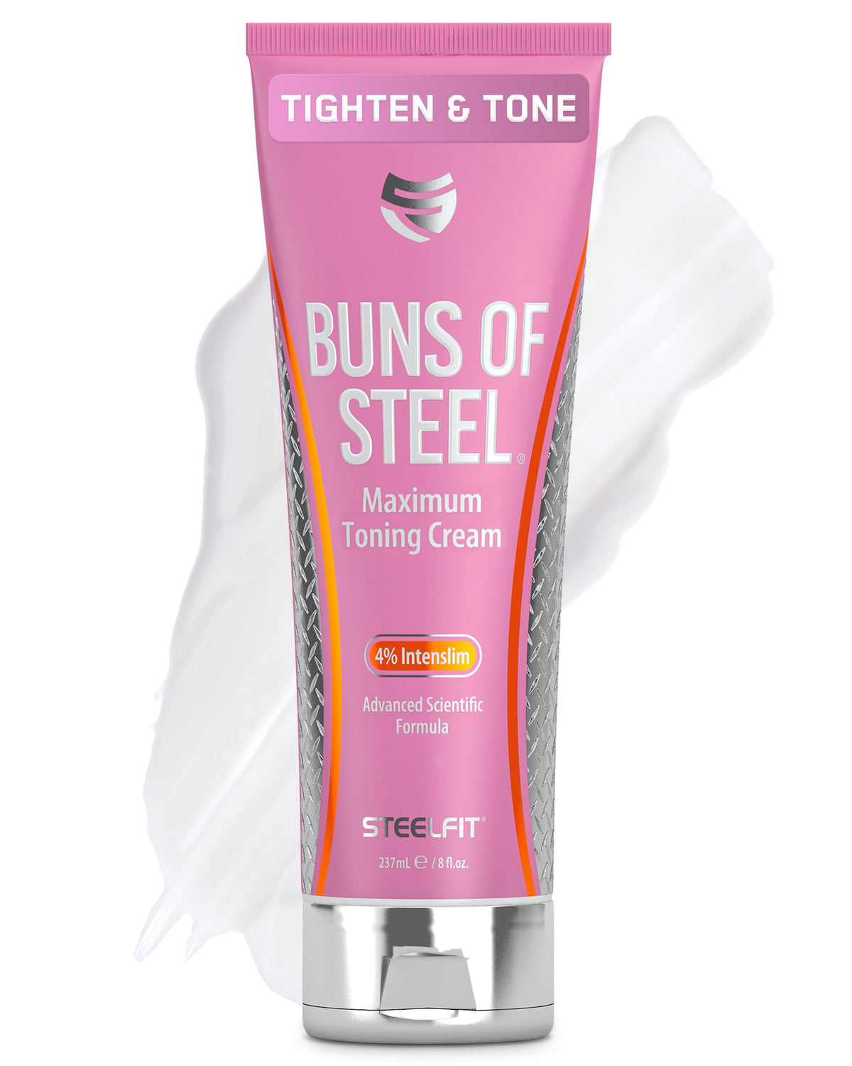 SteelFit Buns of Steel – crème tonification fessier, peau visuellement plus ferme après application.