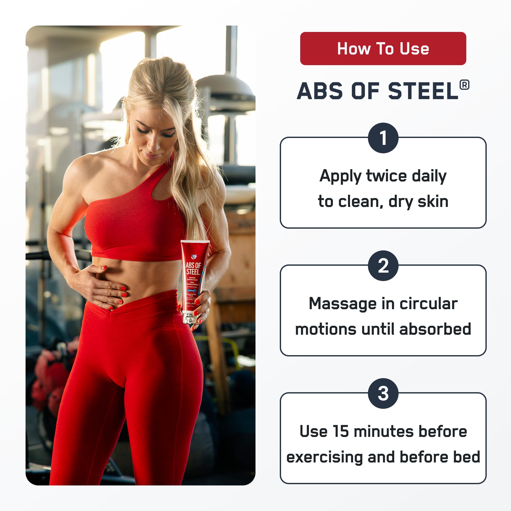 SteelFit Abs d'Acier – suggestion d’images avant-après pour comparaison.