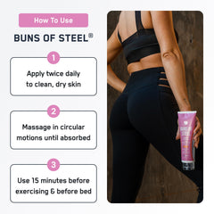 SteelFit crème non grasse avec absorption rapide sans tacher les vêtements.