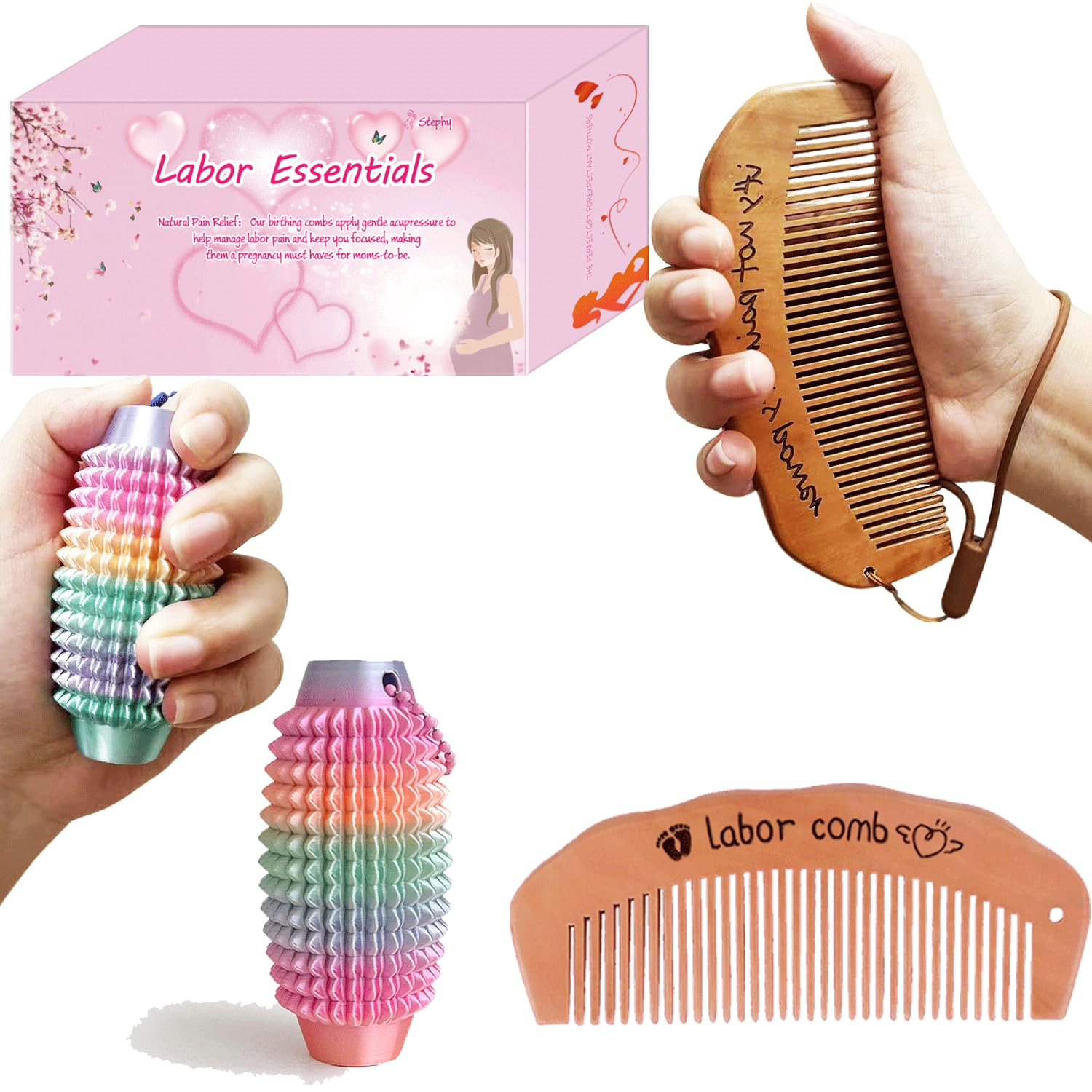 STEPHY peigne naissance bois ergonomique en main, confort lors du travail