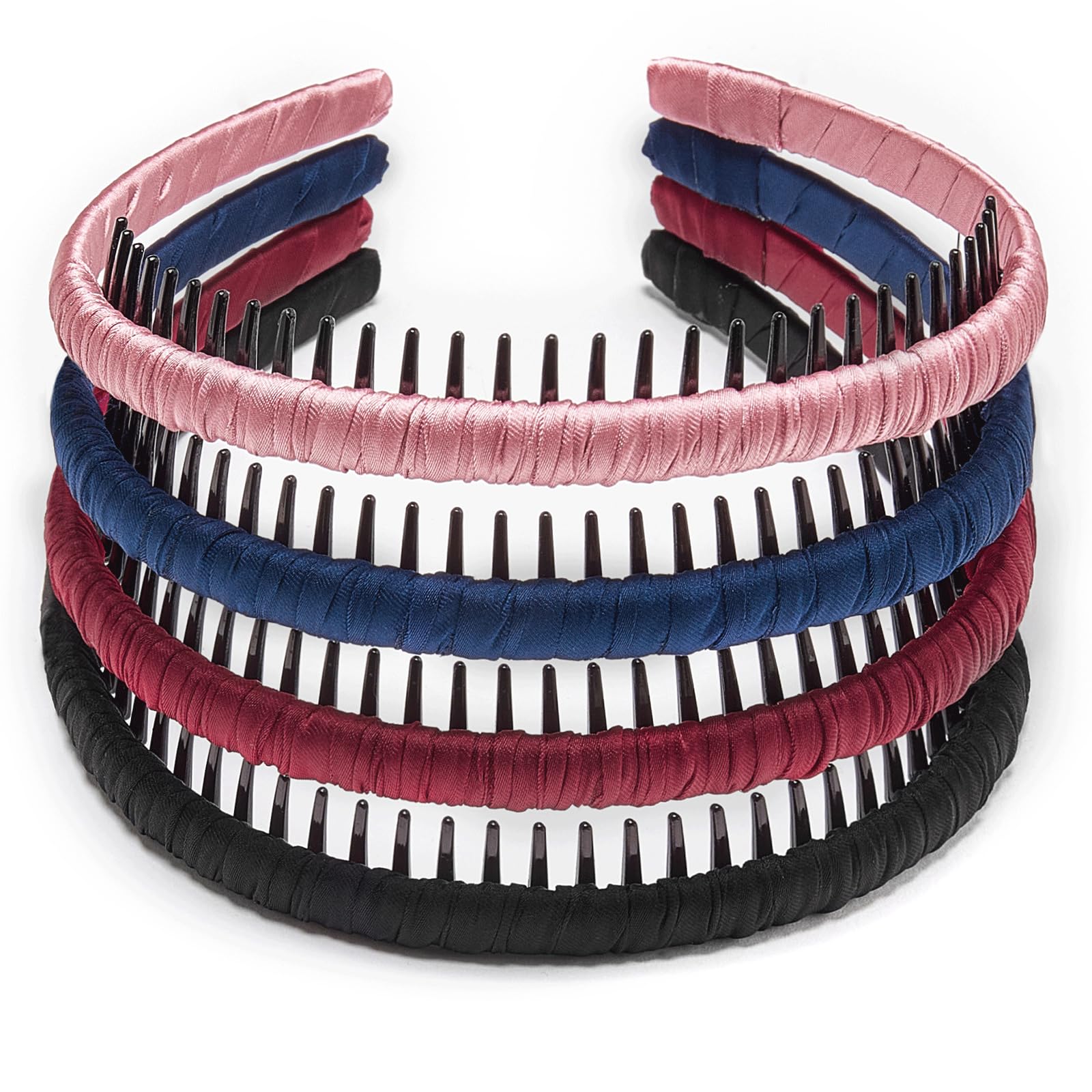 STHUAHE serre-tête résine multicolore avec dents, confort durable pour le quotidien.