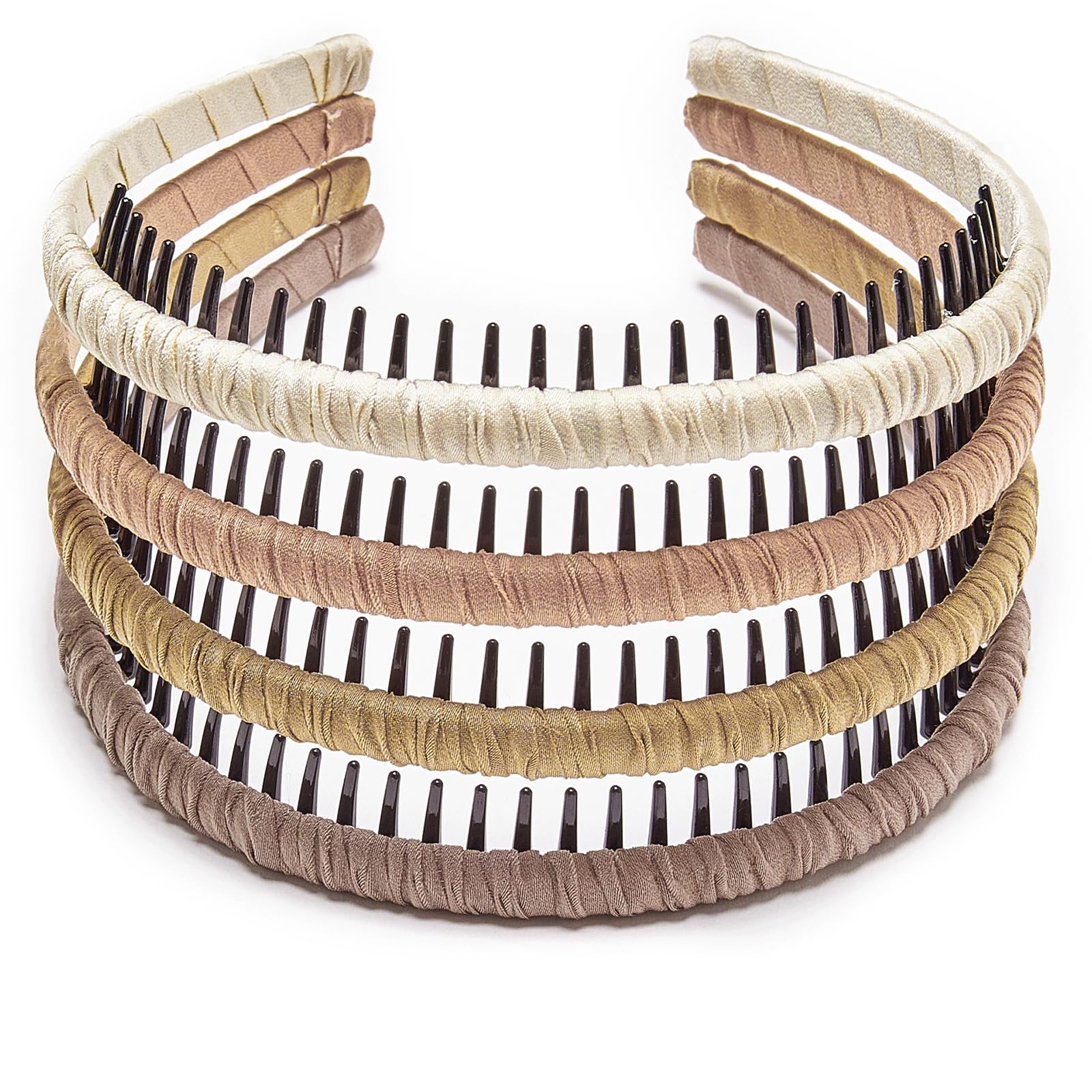 STHUAHE bandeau cheveux dents en résine multicolores pour fixer les mèches en douceur.