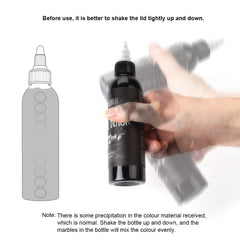 STIGMA encre tatouage noir 120ml - conditionnement pratique pour professionnels en studio.