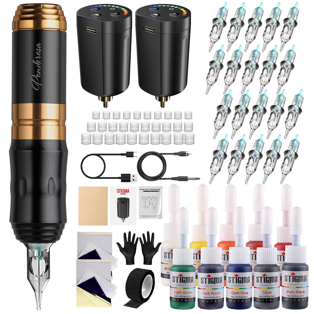 STIGMA sans-fil emballage du kit tatouage pour débutants et premiers essais.